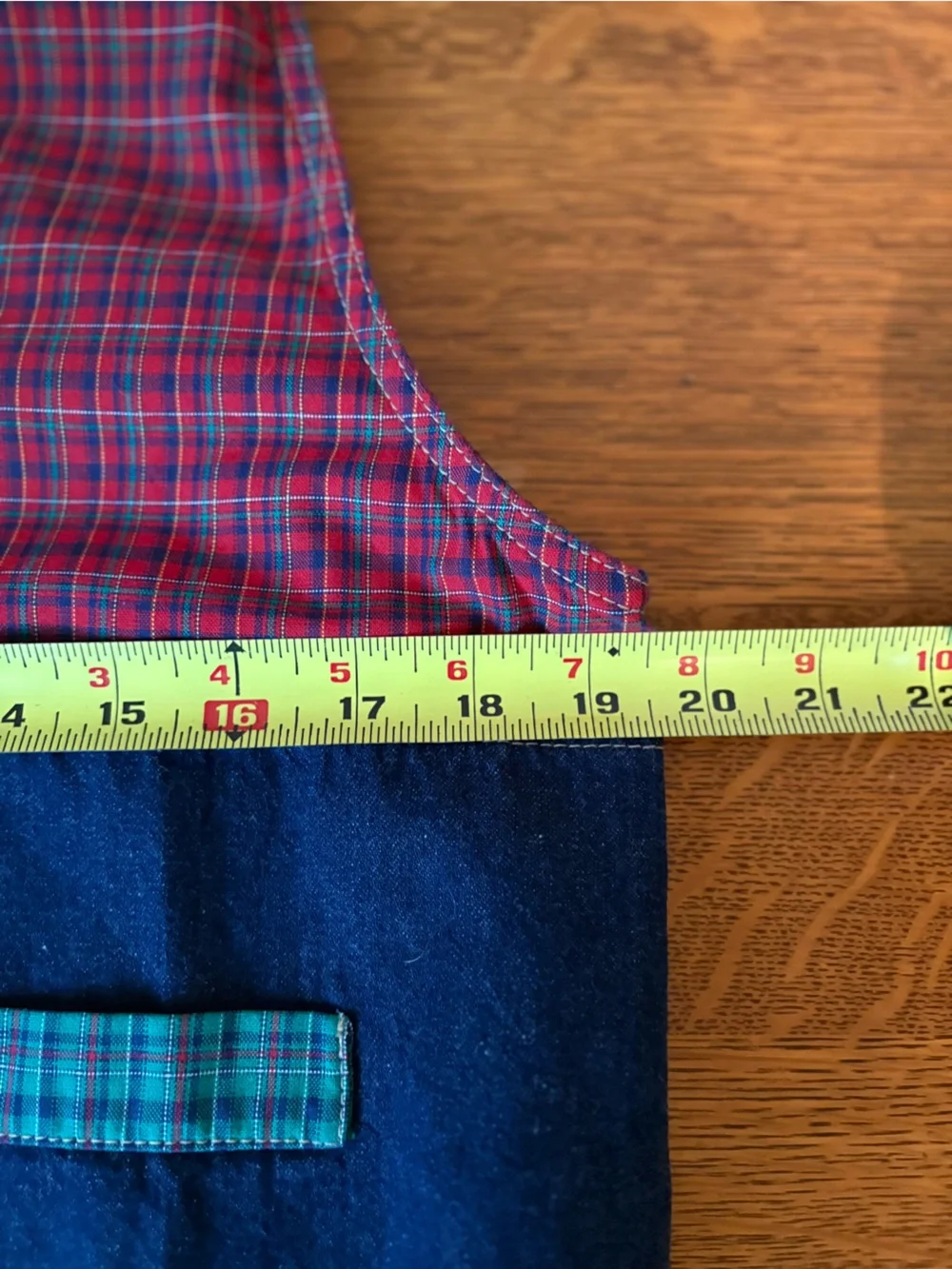 Vintage Napa Valley Plaid Patchwork Vest Denim Red Green Women’s Medium Light - Picture 11 of 13